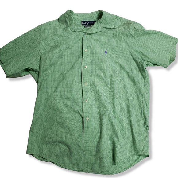 Ralph Lauren Other - Ralph Lauren Classic Fit Men's Green Plaid Button Down Short Sleeve Shirt